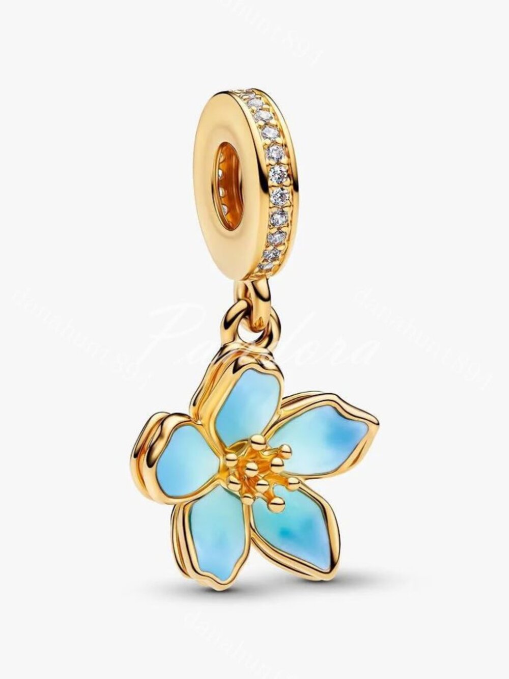 Pandora Blue Blossom Dangle Charm